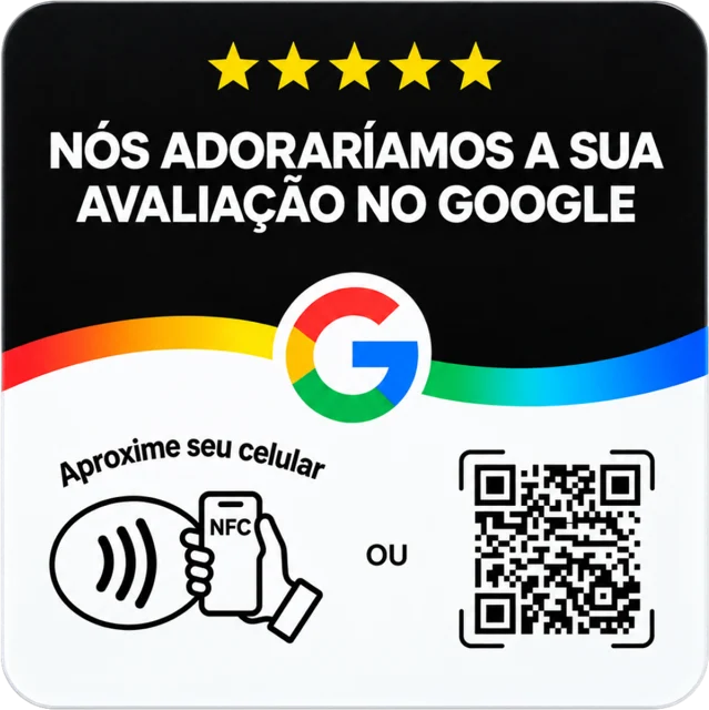 Plaquinha Google Preta com NFC